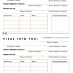 Vital Info Wallet Card Template Clio Home
