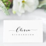 Wedding Place Card Template Place Card Printable Calligraphy Etsy de