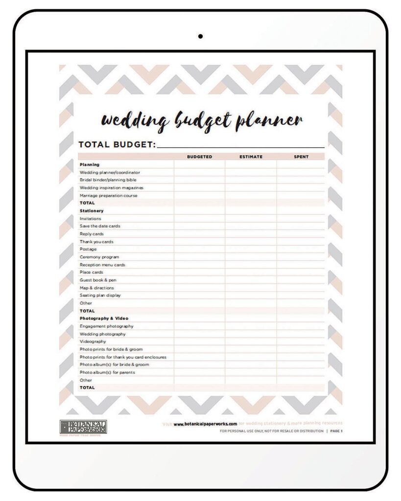 Wedding Planning Printables Free Templates To Keep You Organized
