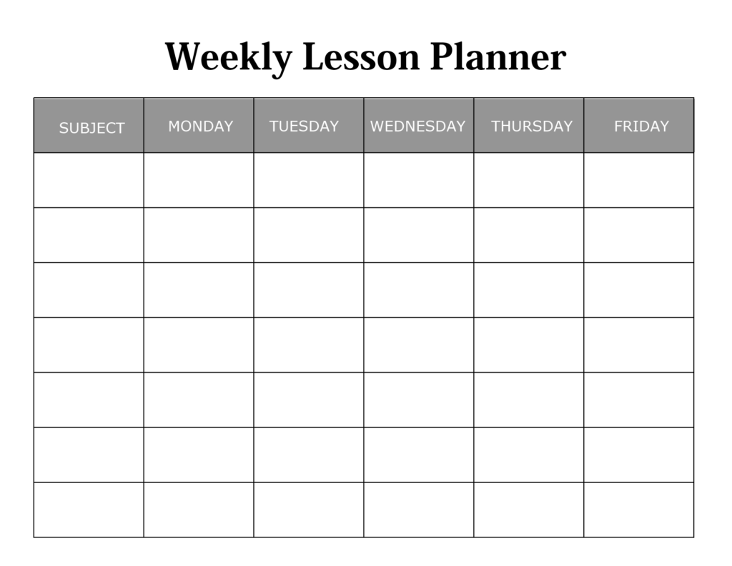 Weekly Lesson Plan Templates 15 Best Lesson Planners Free Download 