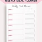 Weekly Meal Plan Printable Meal Planner Template Grocery Etsy