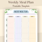 Weekly Meal Plan Printable Week Menu Planner Weekly Food Etsy de