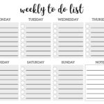 Weekly To Do List Printable Checklist Template Paper Trail Design