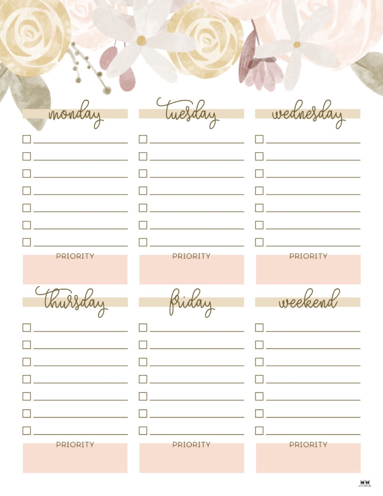 Free Printable Weekly To Do List Template