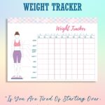 Weight Loss Tracker Printable Weight Loss Body Measurement Etsy de