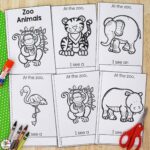 Zoo Animals Cut Paste Book Printable Book For Kids