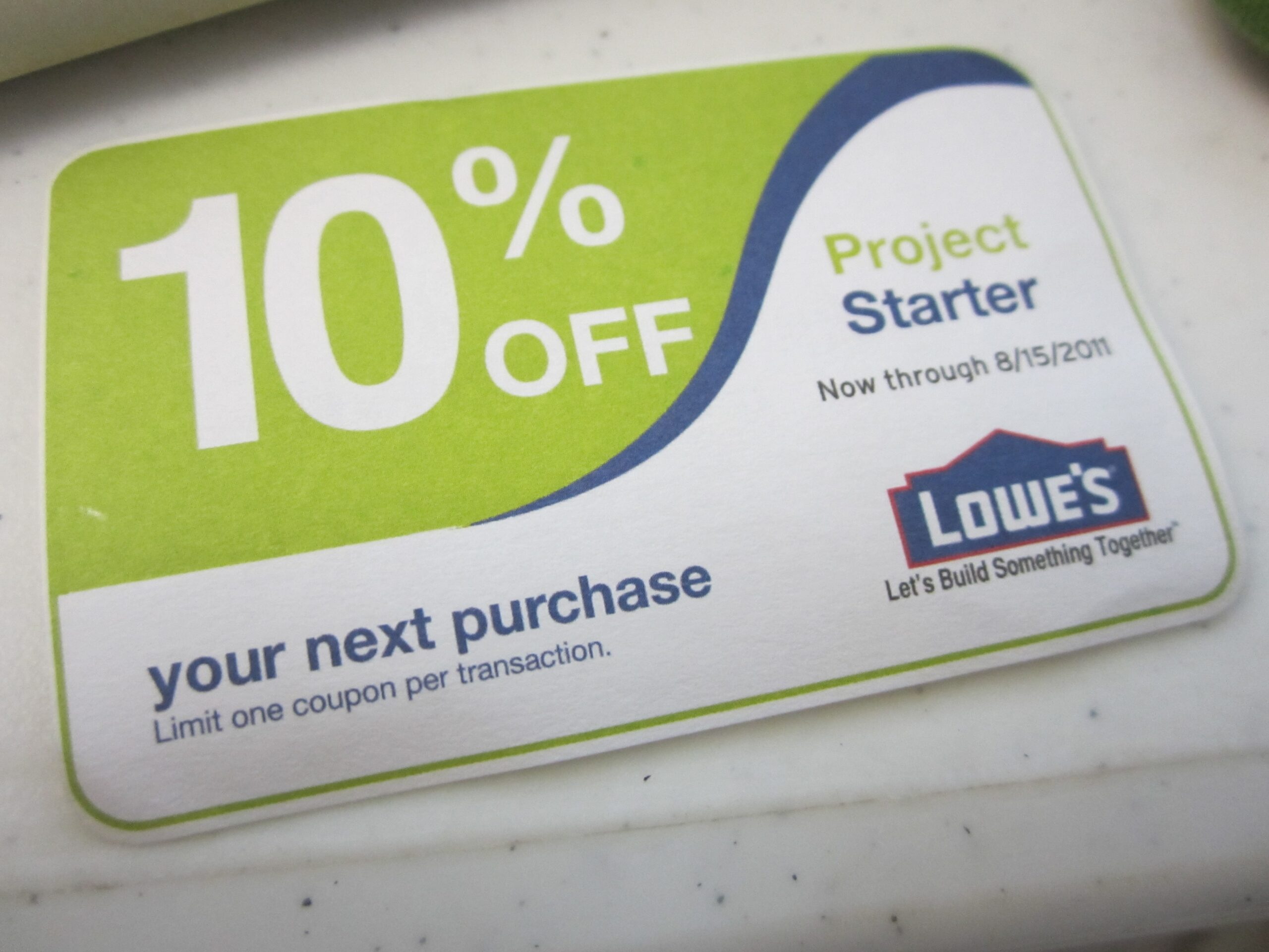 10 Off At Lowe s Coupon Project Starter J D Hodges