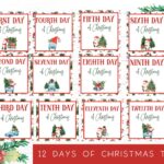 12 Days Of Christmas Tags Twelve Days Of Christmas Printable Christmas Cards 12 Days Xmas Cards Christmas Countdown Printable Etsy UK