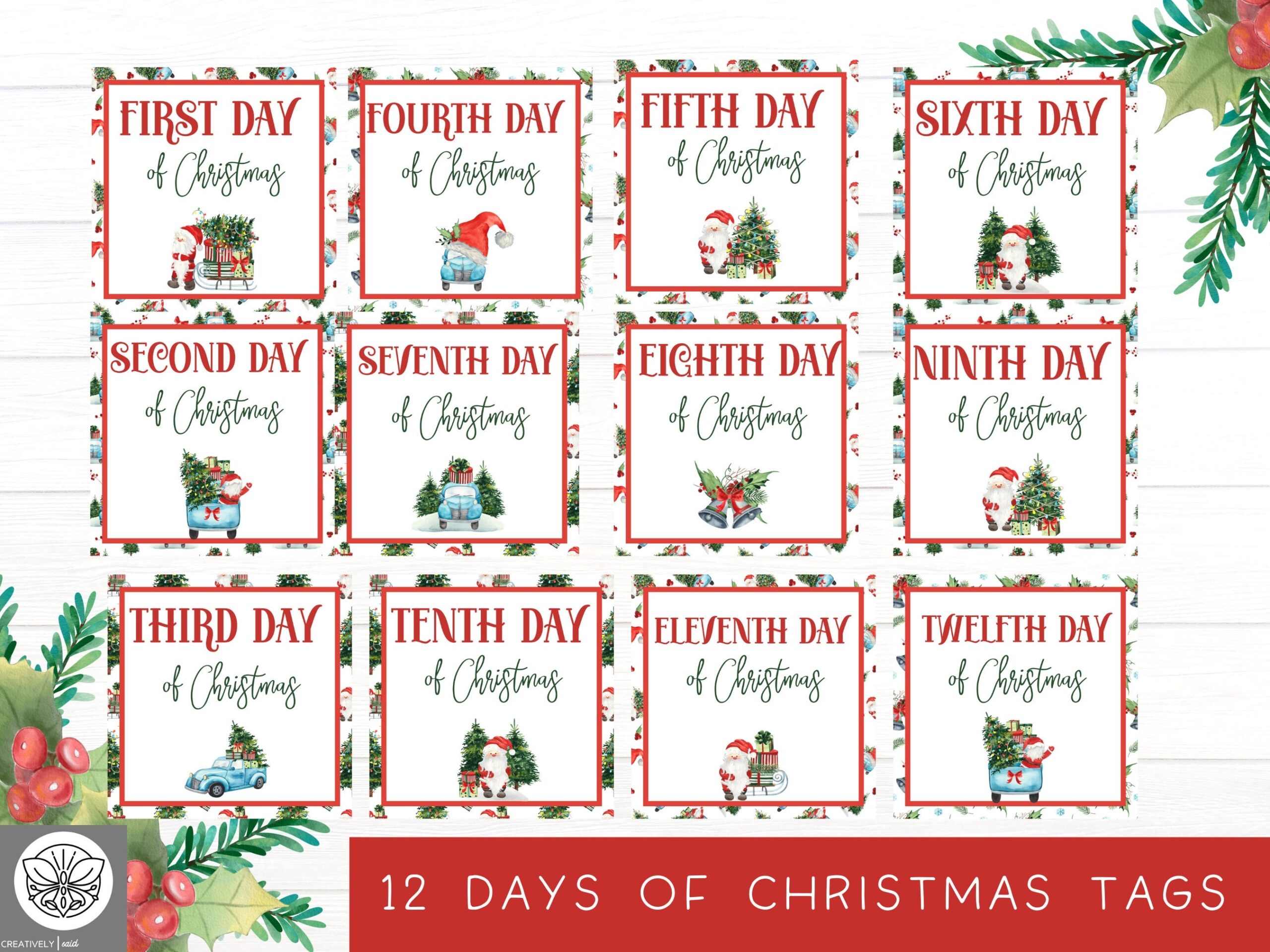 12 Days Of Christmas Images Printable