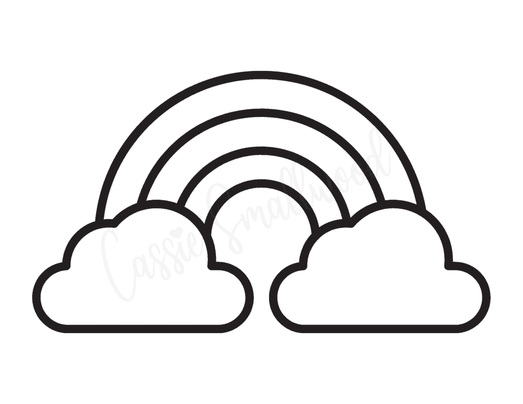 Printable Rainbow Template