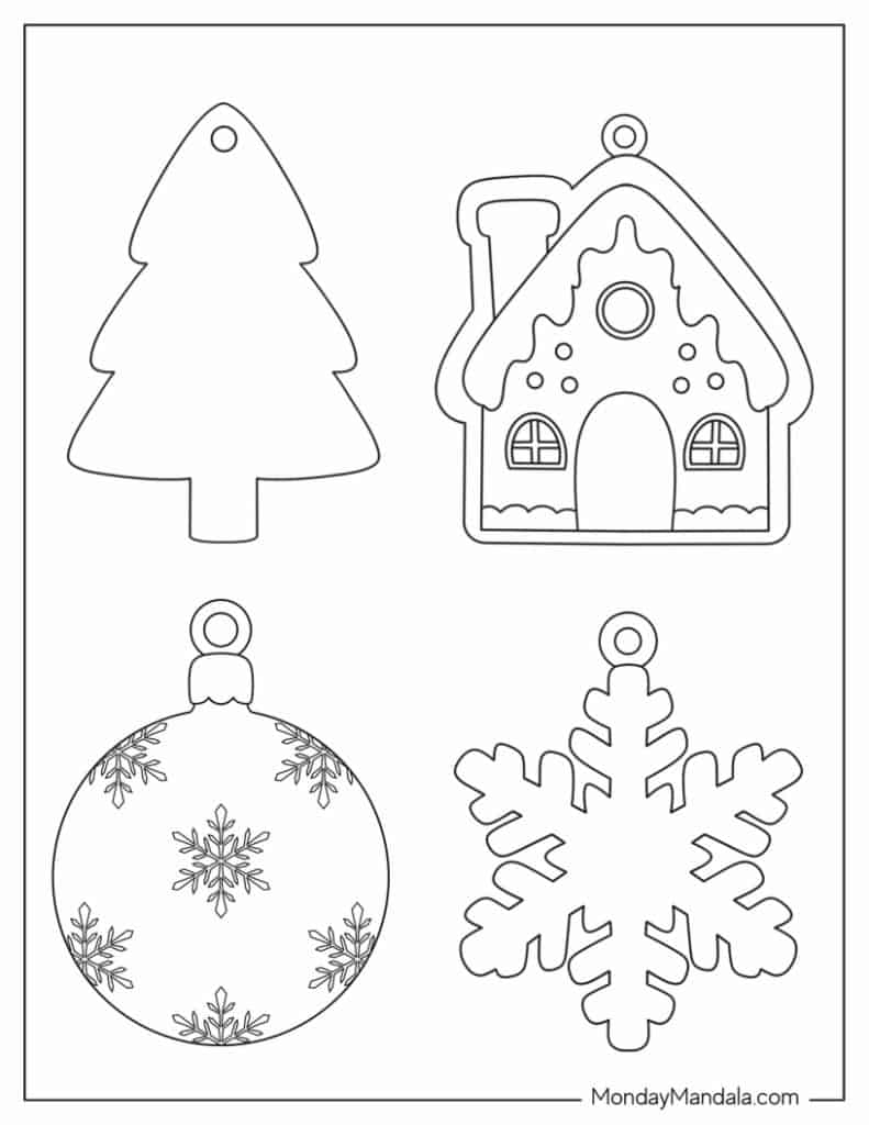 200 Printable Christmas Ornaments Free Templates