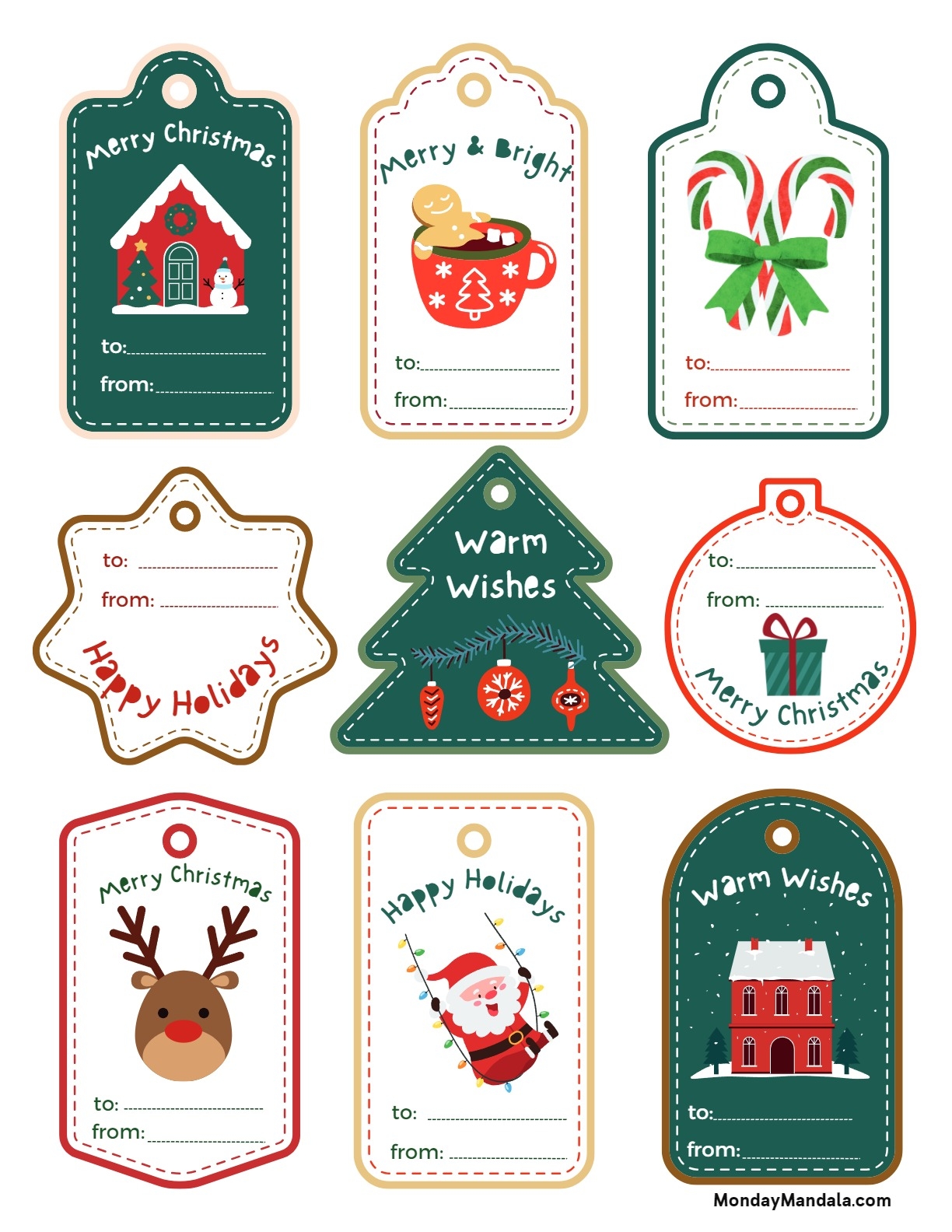 Free Printable Editable Christmas Gift Tags