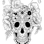 50 Skull Printable Coloring Pages skeleton Coloring Digital Download coloring Book Pages Adult Coloring Print From Home Etsy