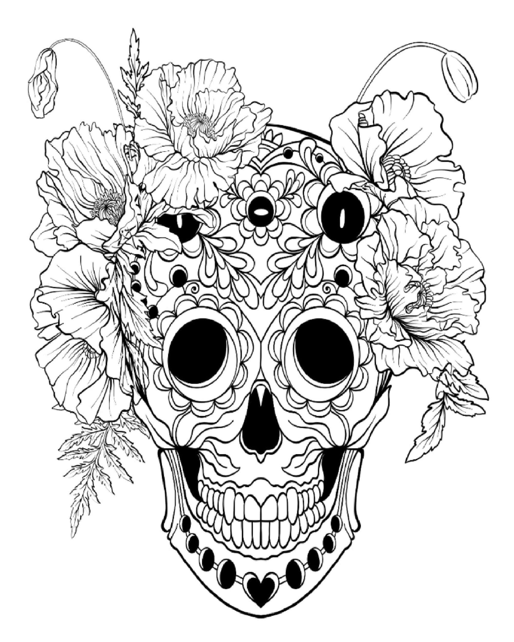 50 Skull Printable Coloring Pages skeleton Coloring Digital Download coloring Book Pages Adult Coloring Print From Home Etsy