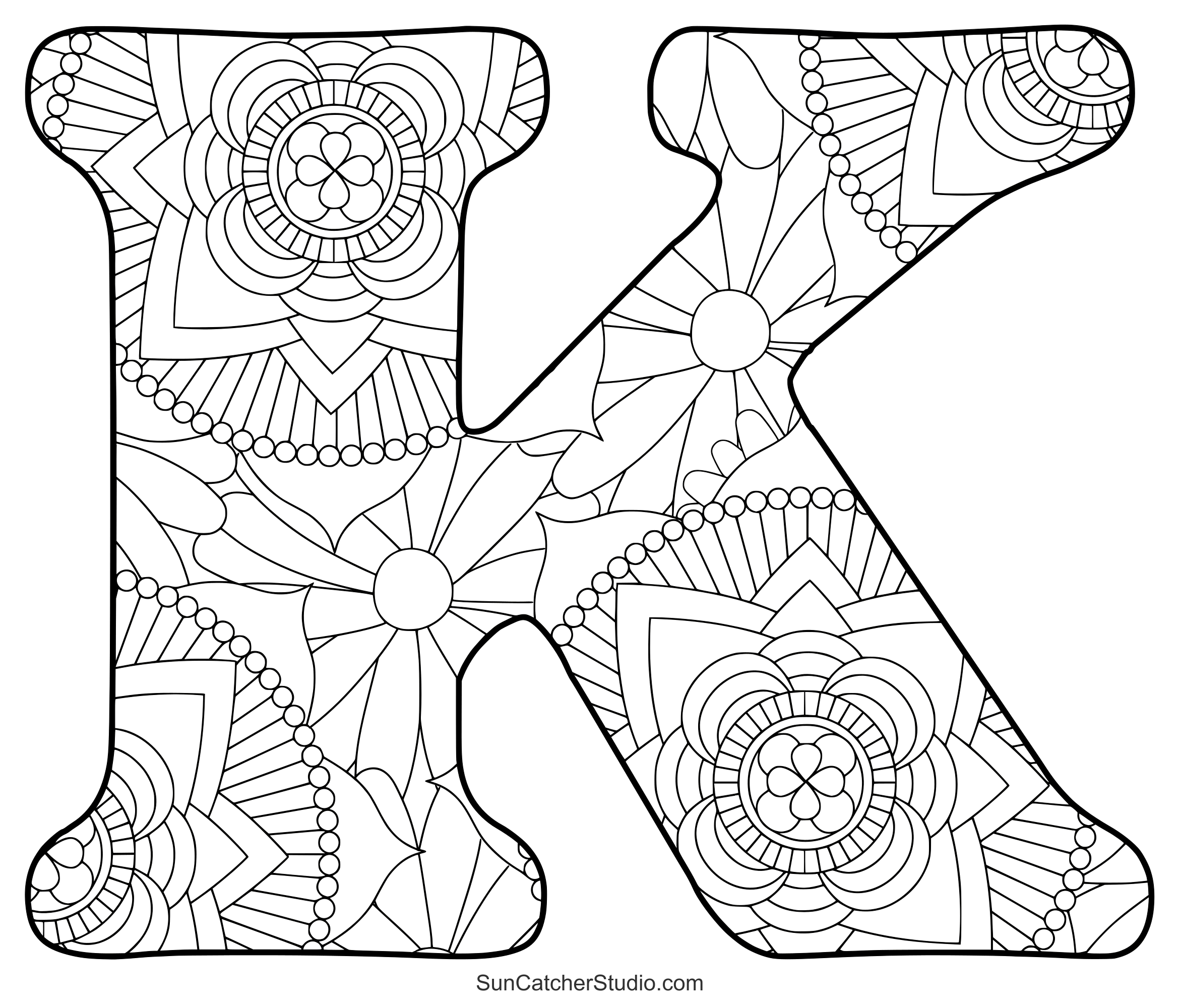 ABC Coloring Pages Free Alphabet Letter Colouring Sheets Free Printables Monograms Design Tools Patterns DIY Projects
