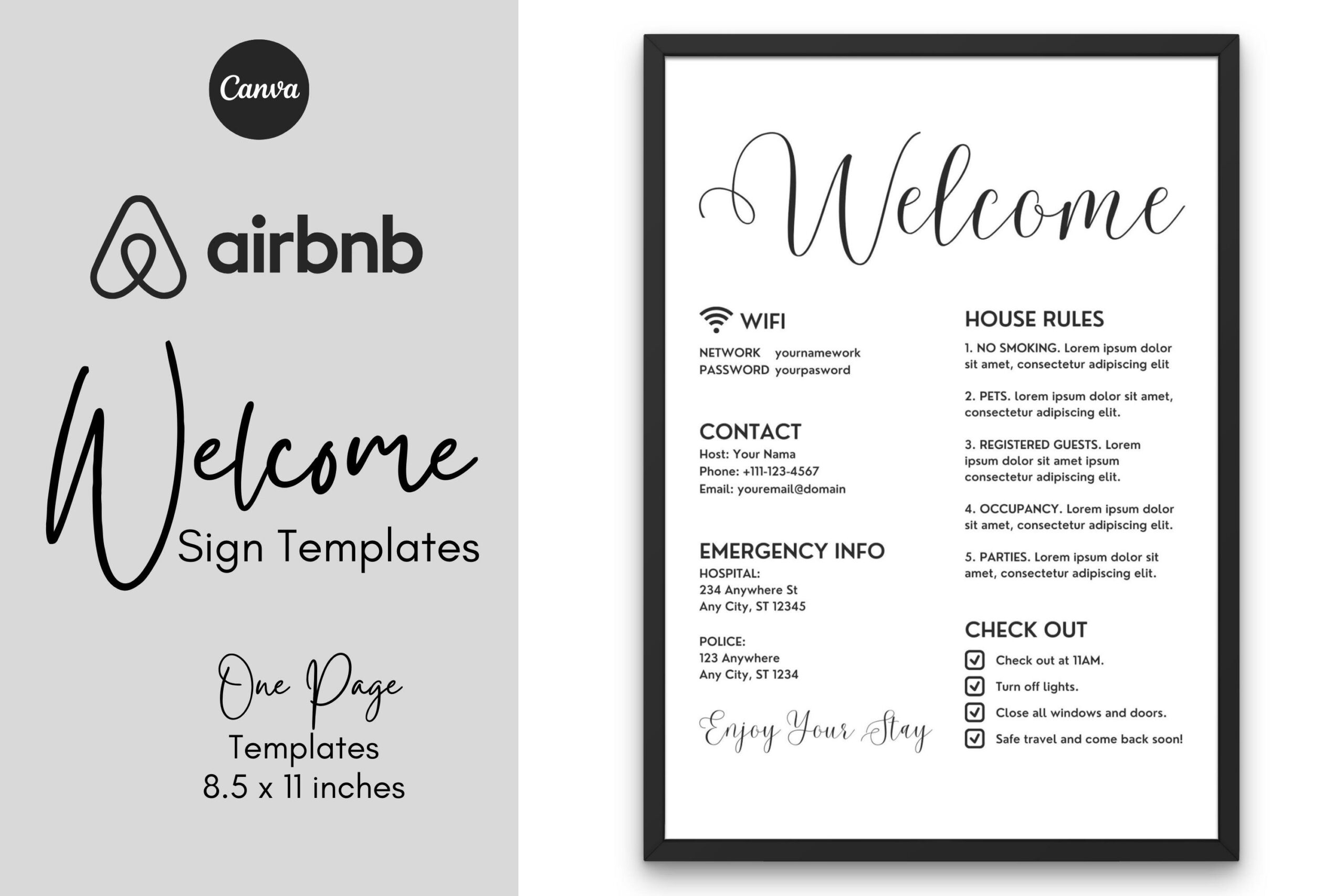 Printable Airbnb Welcome Letter Template