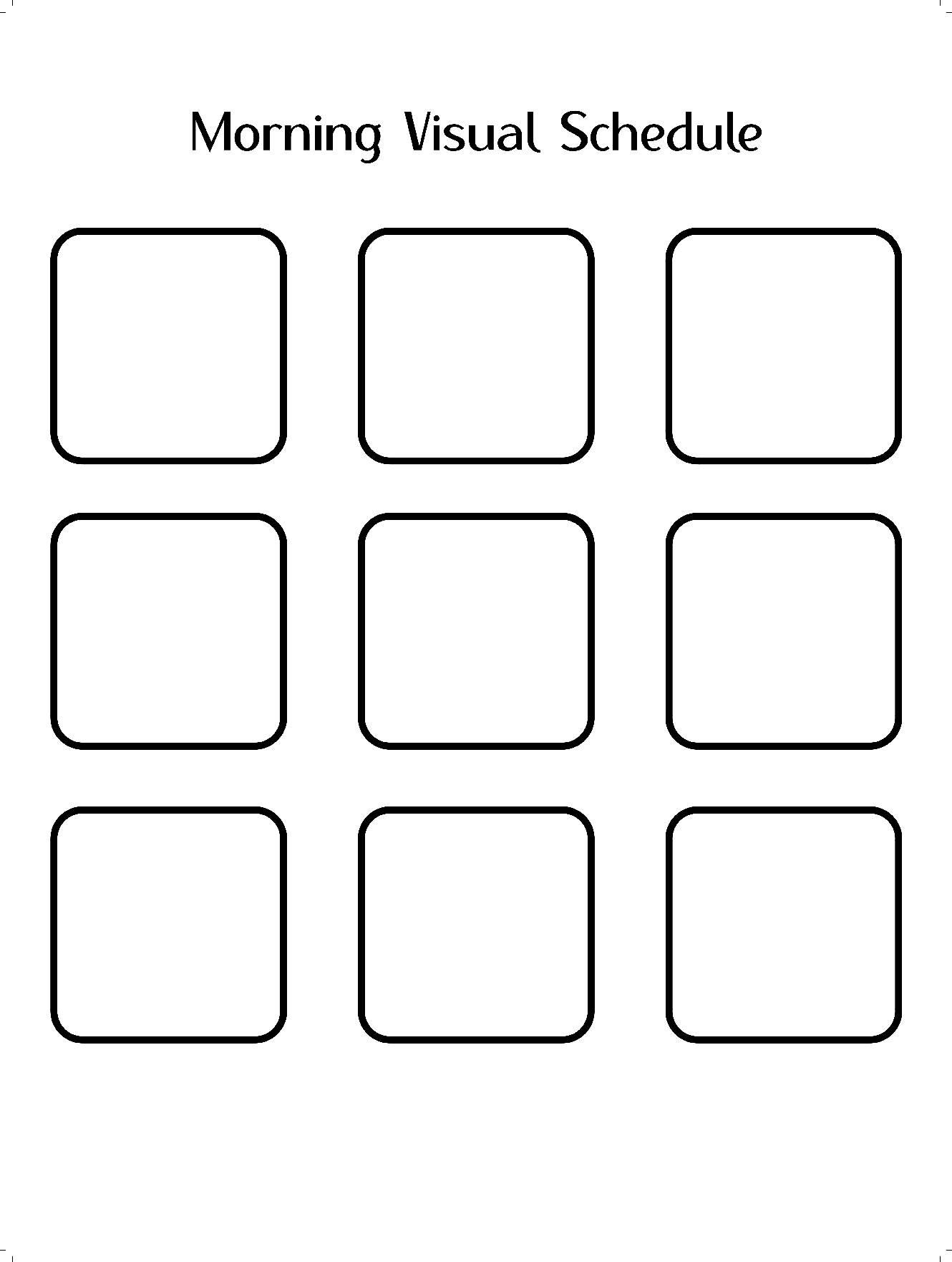 Printable Blank Visual Schedule Template
