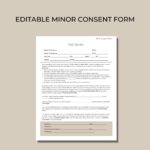Esthetician Minor Consent Form Facial Consent DIY Editable Printable Canva Template Esthetician Business Form 1 Page Beige Etsy Australia