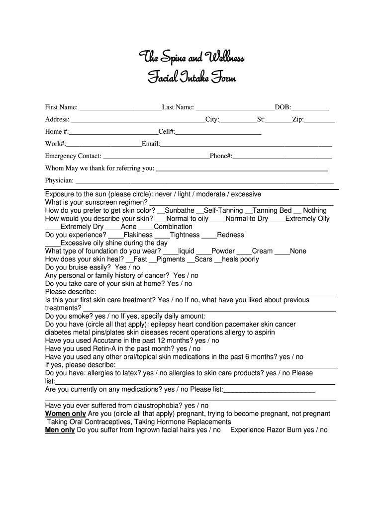 Facial Consent Form Pdf Free Download Fill Out Sign Online DocHub