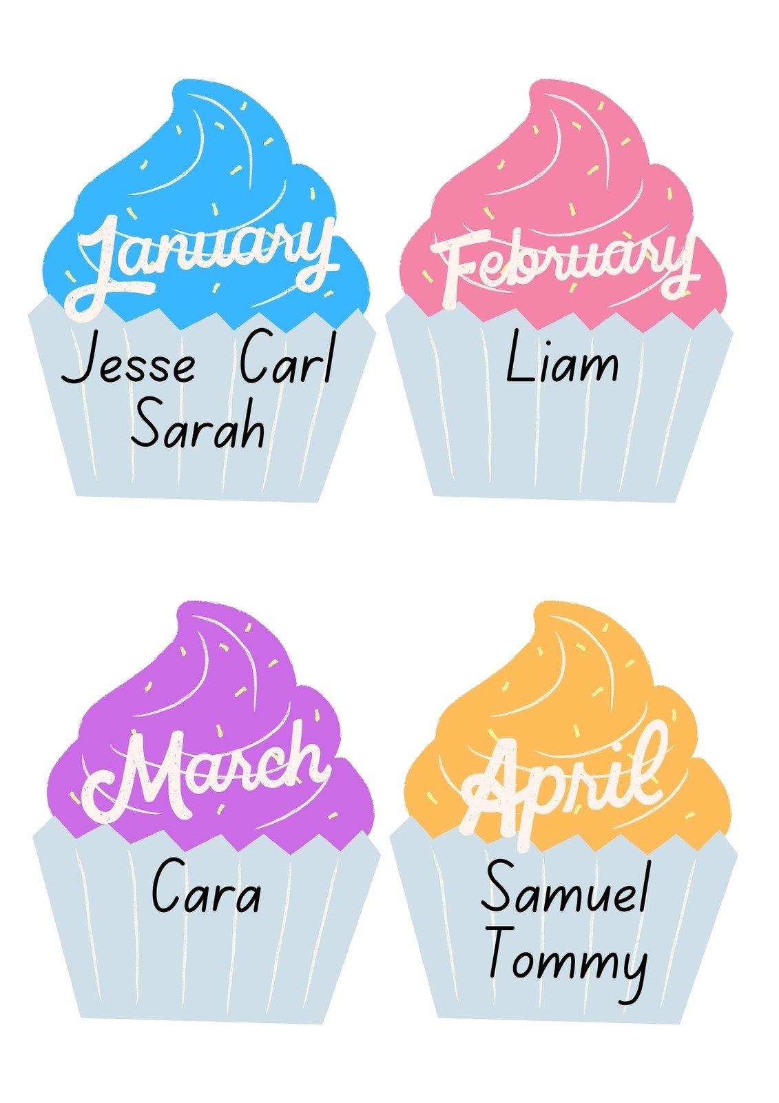 Cupcake Template Printable
