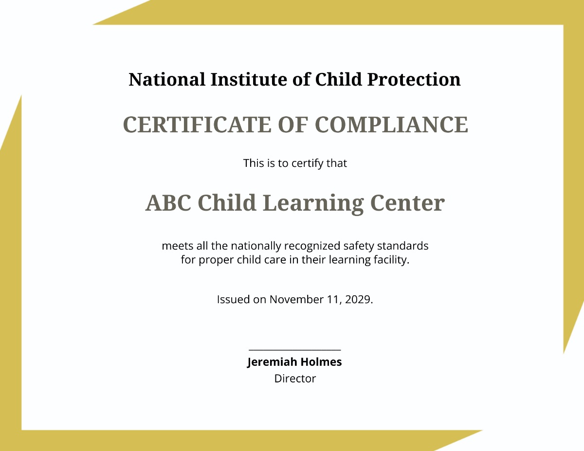 Free Printable Child Care Training Certificates