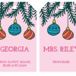 Free Printable Christmas Gift Tags In Pink Editable Merriment Design