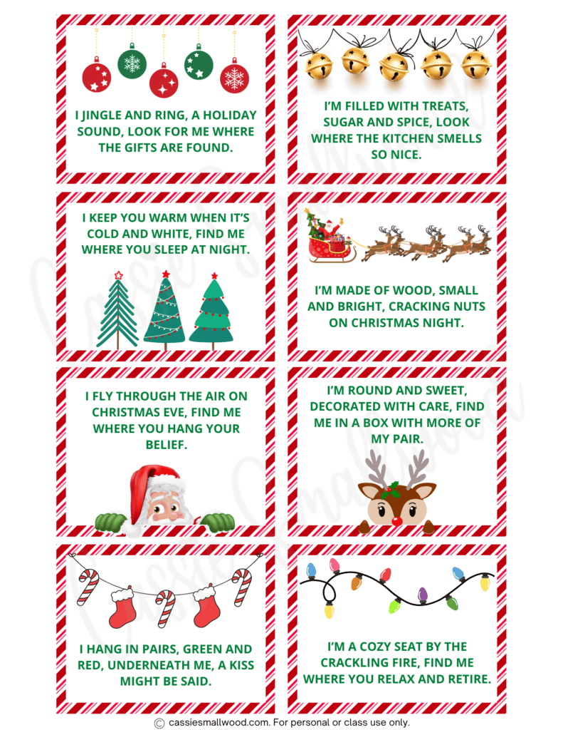 Free Printable Christmas Scavenger Hunt