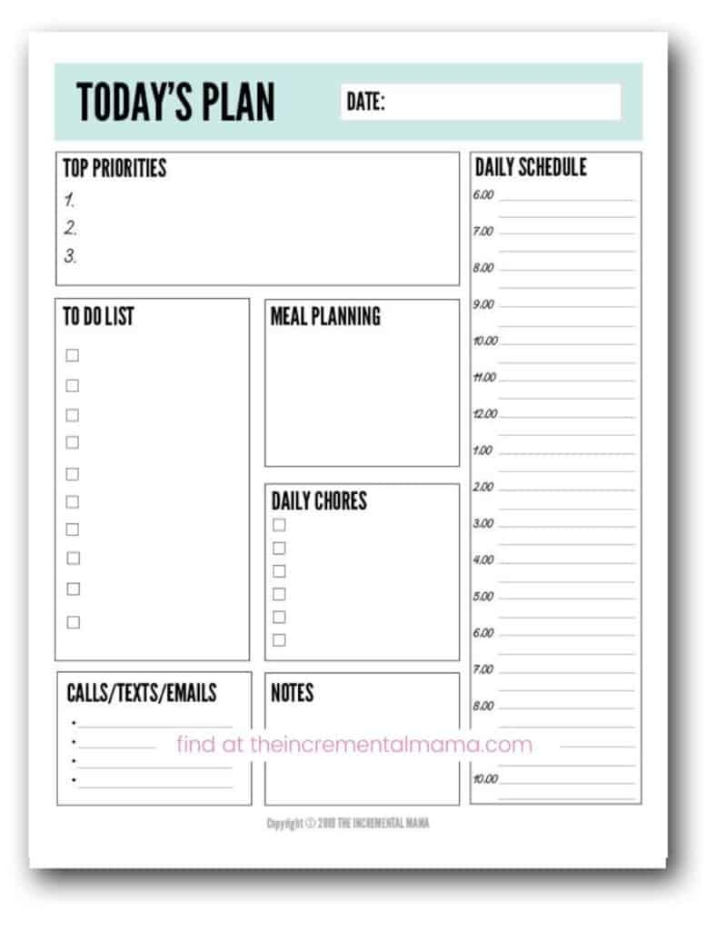 Free Printable Day Planner Pages