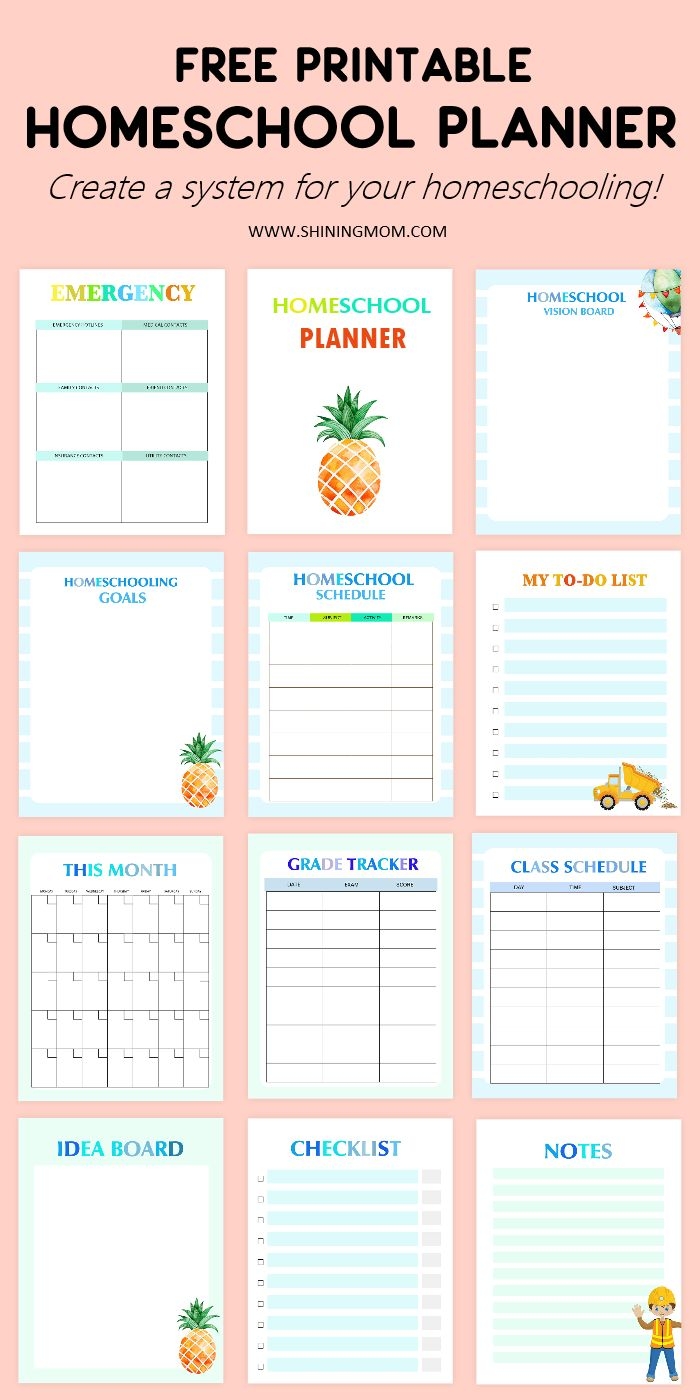 Free Printable Homeschool Planning Pages