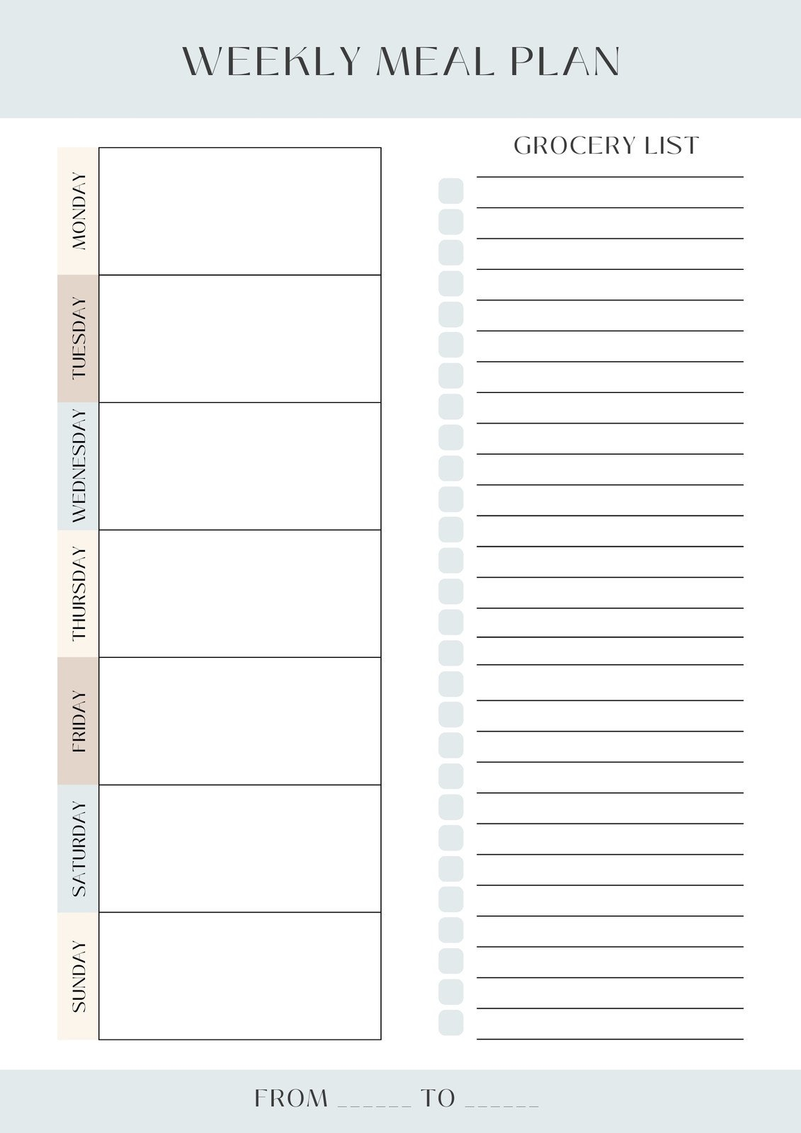Meal Planning Printables Free