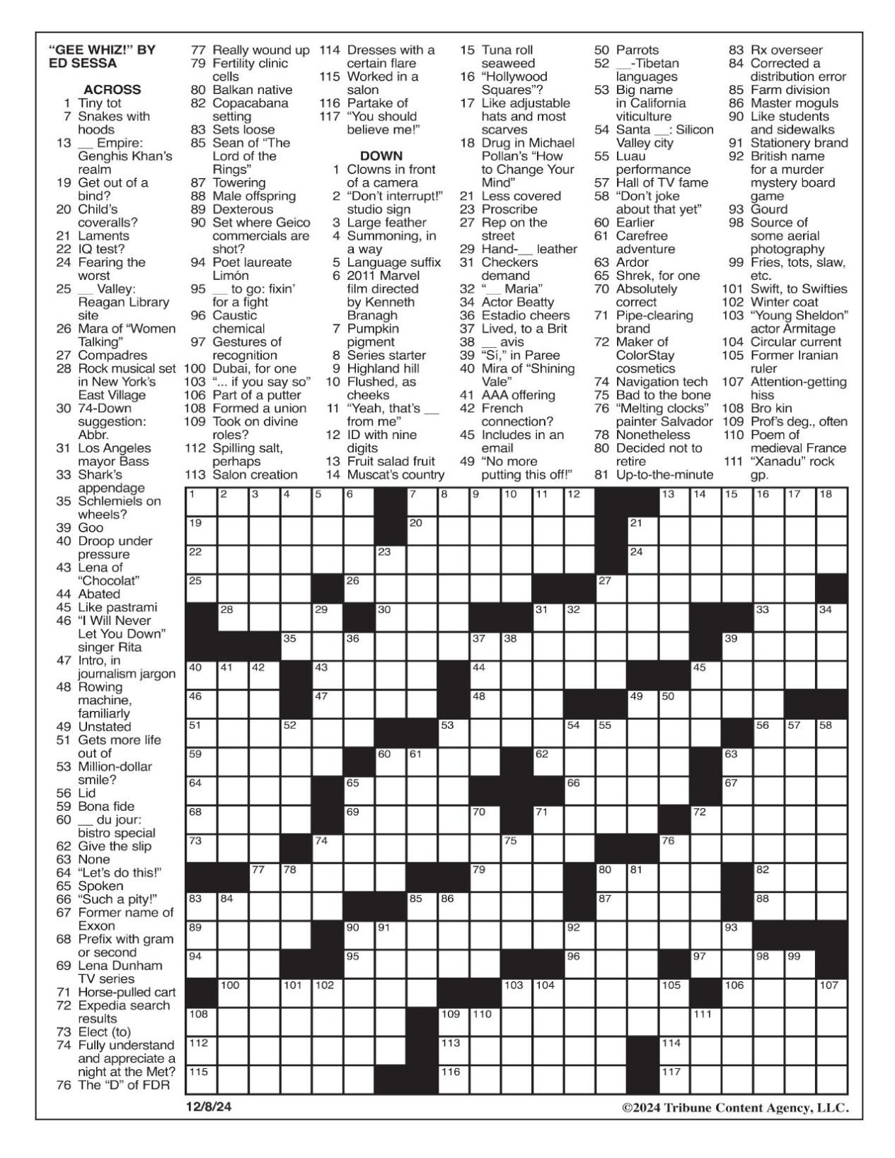 Printable Crossword Puzzles La Times