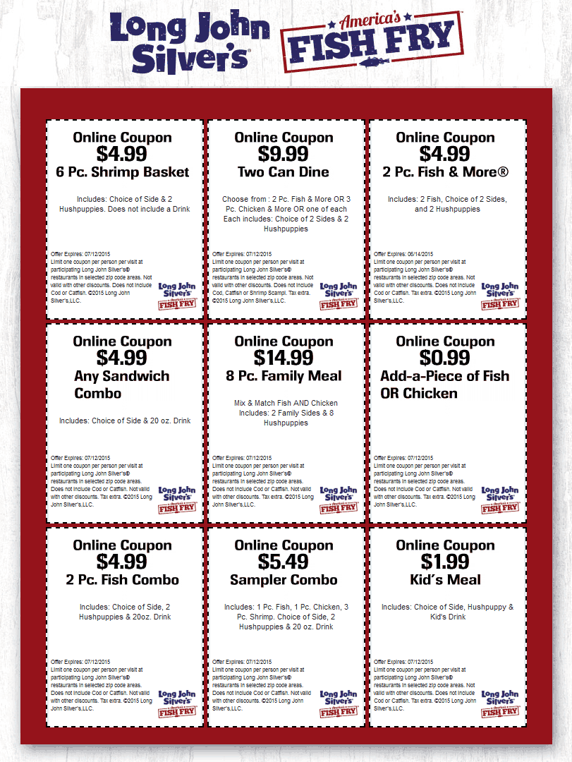 Long John Silvers May 2025 Coupons And Promo Codes 
