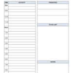 Printable Daily Planner Template Calendarkart