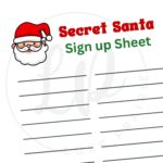Secret Santa Printable Work Secret Santa Gift Exchange Secret Santa Sheet Sign Up Printable Class Secret Santa Family Christmas Party Etsy
