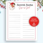 Secret Santa Sign Up Sheet Printable Secret Santa Gift Exchange Secret Santa Flyer Work Secret Santa Holiday Party Sign Up Sheet PDF Etsy