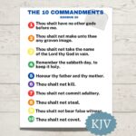 The 10 Commandments Printable KJV Sunday School Poster Of The 10 Commandments List Of The 10 Commandments For Kids Etsy Hong Kong