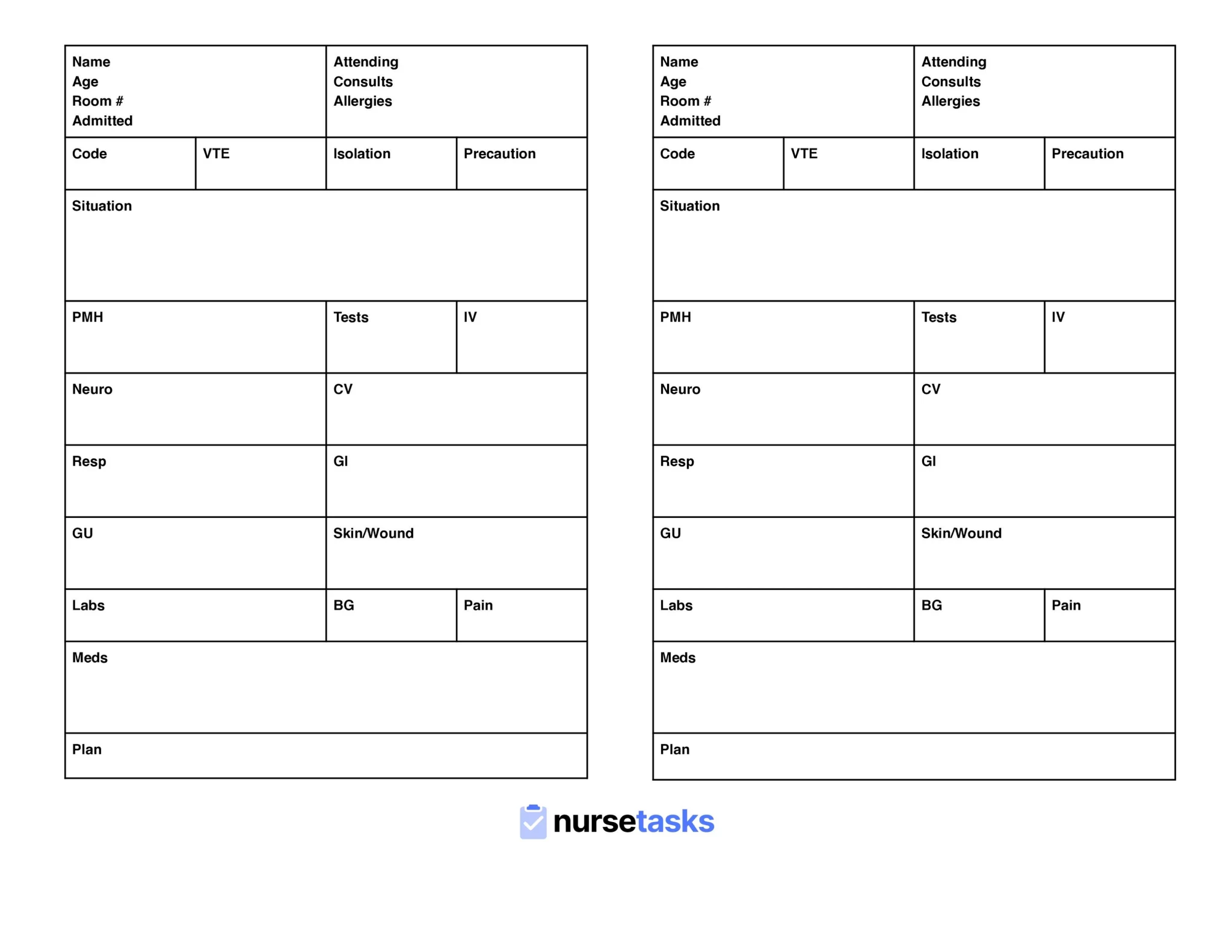 The Ultimate Nursing Report Sheet Guide Free Downloads