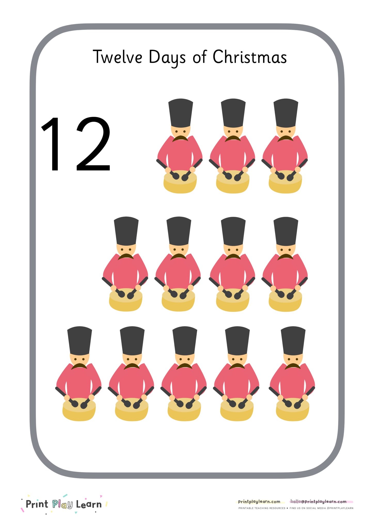 12 Days Of Christmas Printable Templates
