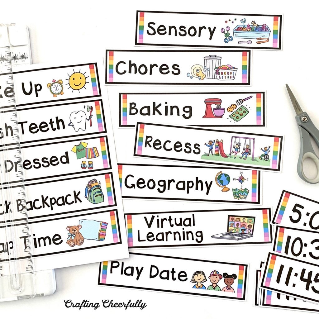 Visual Schedule Cards Crafting Cheerfully