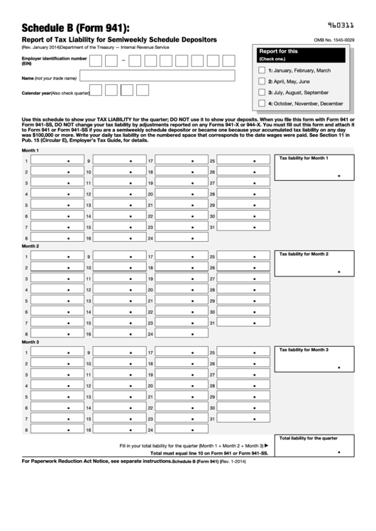 2022 941 Form Schedule B Fillable Fillable Form 2024