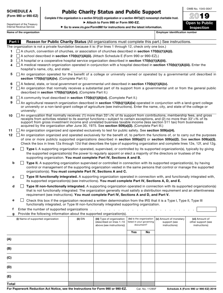 2022 Form 990 Ez Fillable