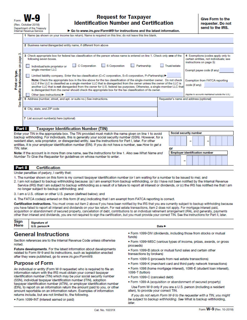 Free Printable W9 Form 2024 Aleen Aurelea