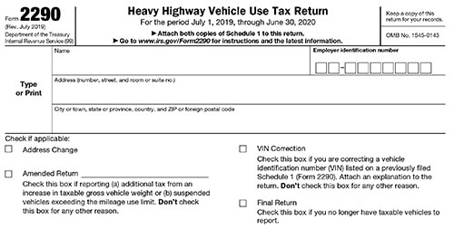 2290 Tax Form Fillable And Printable 2022