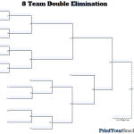 8 Team Fillable Wrestling Bracket Double Elimination