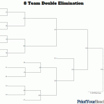 8 Team Fillable Wrestling Bracket Double Elimination Place Top 3