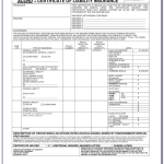 Acord Certificate Of Insurance Fillable Form