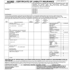 Certificate Of Liability Insurance Fillable