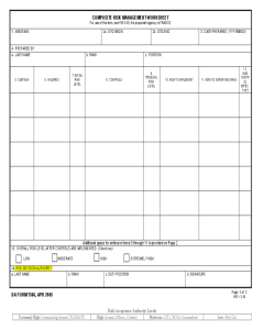 Composite Risk Management Worksheet Fillable - Fillable Form 2023