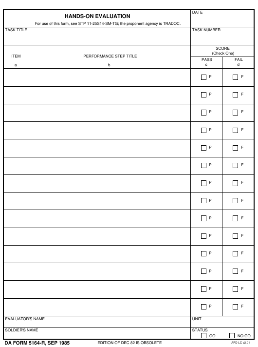 Da Form 5164-r Fillable