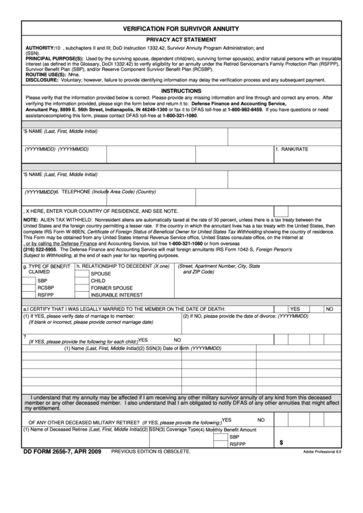 Dd Form 2656 PDF Fillable Fillable Form 2024